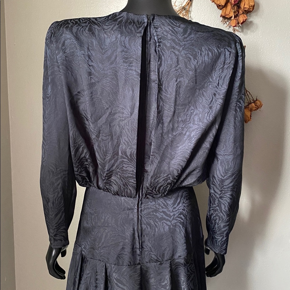 Vintage Black Textured Dress by Kono - Picture 11 of 14